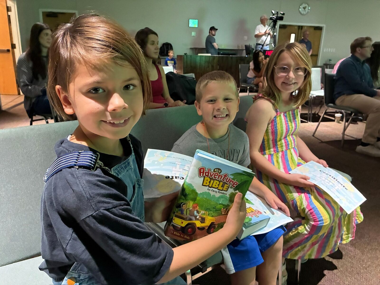 Kids holding their Bibles at Connect Church