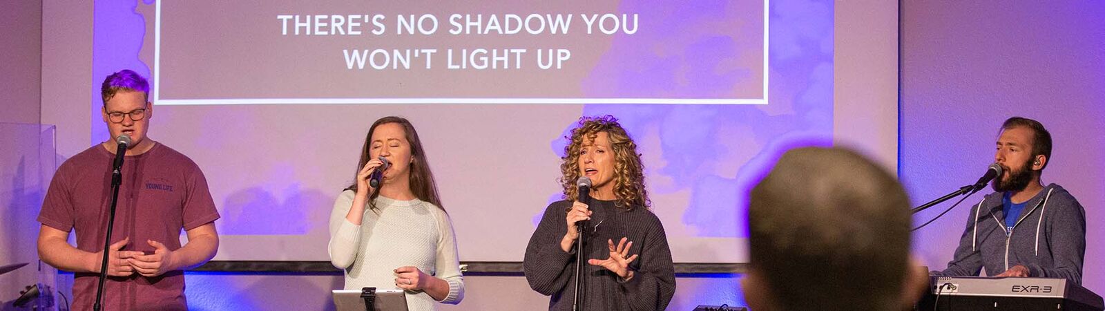 Singers leading worship at Connect Church