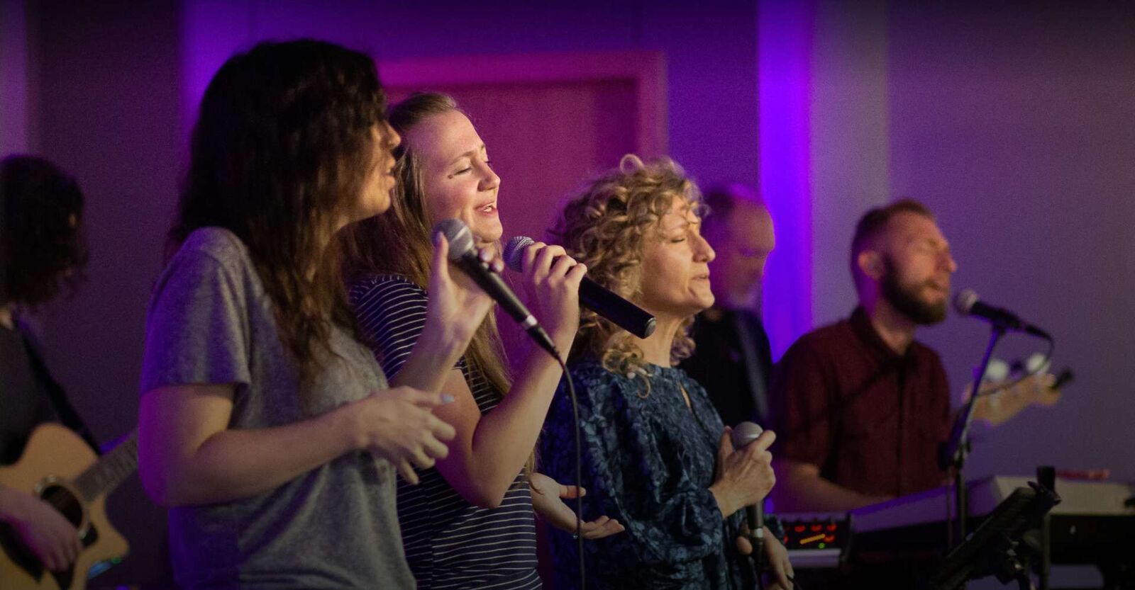 Singers leading worship at Connect Church